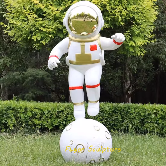 Modern Astronaut Statue Home Decor Life Size Fiberglass Astronaut Statue Resin Spaceman Statue