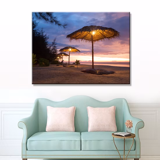 Hot Sale LED Canvas Painting Christmas Wall Art with Frame Ready to Hang Digital Print Wall Art for Home Decor