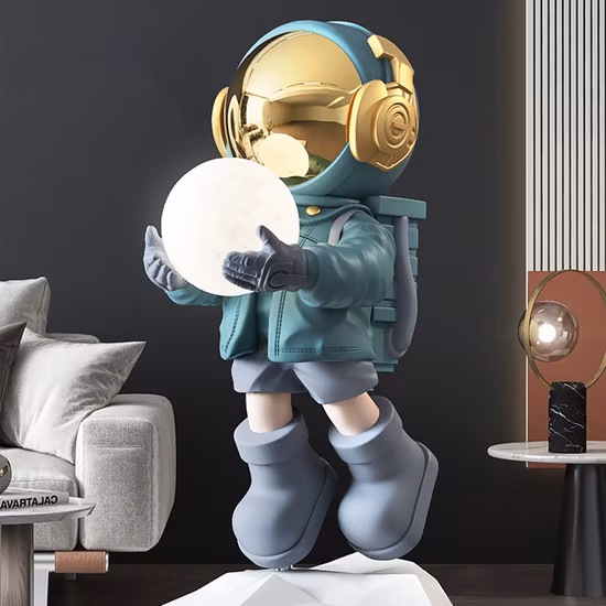 Luxury Home Decor Life Size Resin Sculpture Crafts Fiberglass Space Astronaut Statue for Interior Decoration