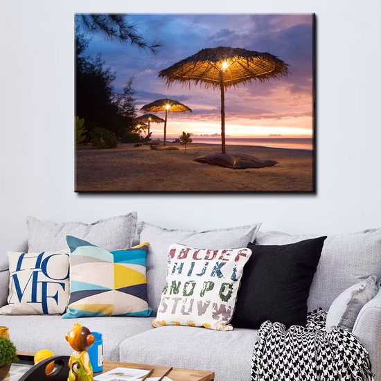 Hot Sale LED Canvas Painting Christmas Wall Art with Frame Ready to Hang Digital Print Wall Art for Home Decor