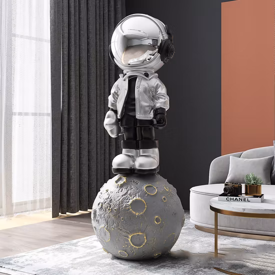 Home Decoration Accessories Birthday Gifts Fiberglass Astronaut Statue for Office Sculpture
