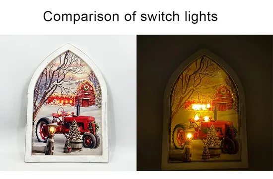 Hot Sale LED Canvas Painting Christmas Wall Art with Frame Ready to Hang Digital Print Wall Art for Home Decor