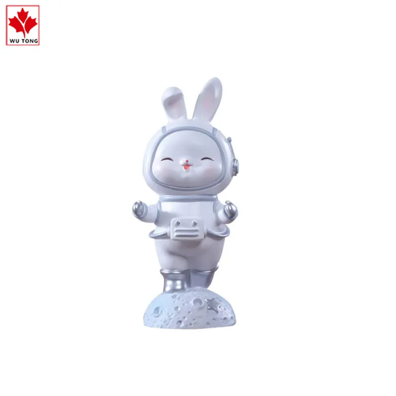 Statue d'astronaute lapin drôle personnalisée en usine