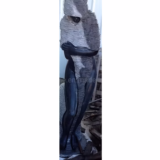Art abstrait sculpture sur marbre statue debout sculpture en pierre