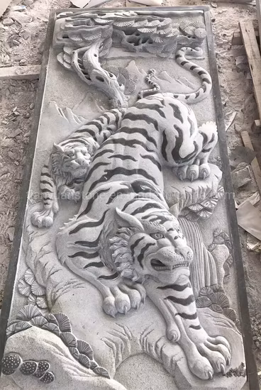 Temple sculpté à la main, décoration extérieure, granit vert naturel, marbre, pierre murale, Sculptures en Relief, Sculptures décoratives de conception